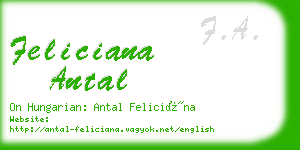 feliciana antal business card